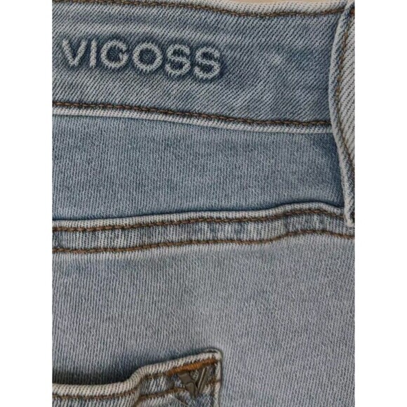 Vigoss Marley Jean Short Mid Rise Distressed Light Wash Size 24W - Picture 8 of 10